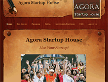 Tablet Screenshot of agorastartuphouse.org